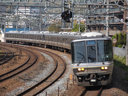 223系新快速 東海道本線サントリーカーブ