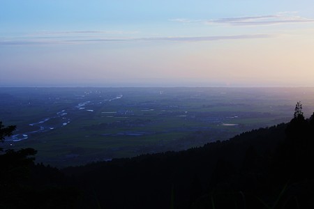 手取川　夕景