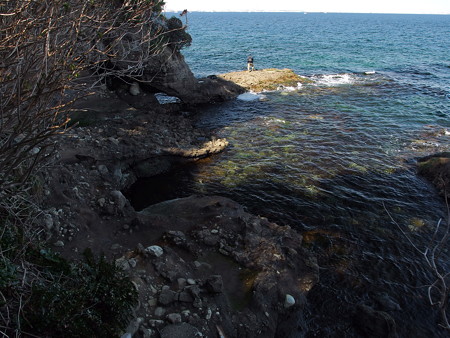 日蓮洞さきの岩場