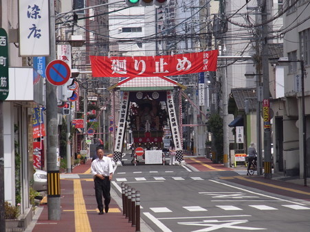 36 博多祇園山笠 西流 舁き山 剛力一投破漆黒(ごうりきいっとうしっこくをやぶる)2012年 写真画像