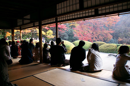 詩仙堂の額縁、晩秋の風景。