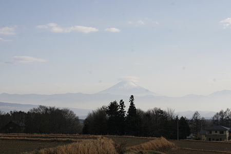 富士見坂から富士山を見る。