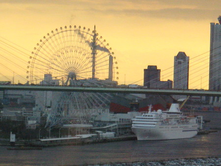 ホテルからの夕日